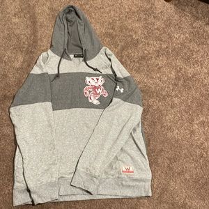 Wisconsin badger under armour hoodie. Size X-Large.